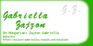 gabriella zajzon business card